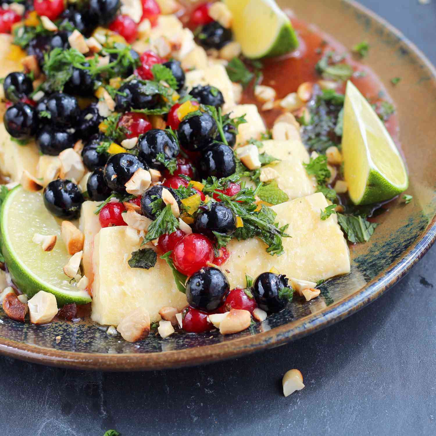 Grilled Halloumi with Herbed Berry Salsa Recipe