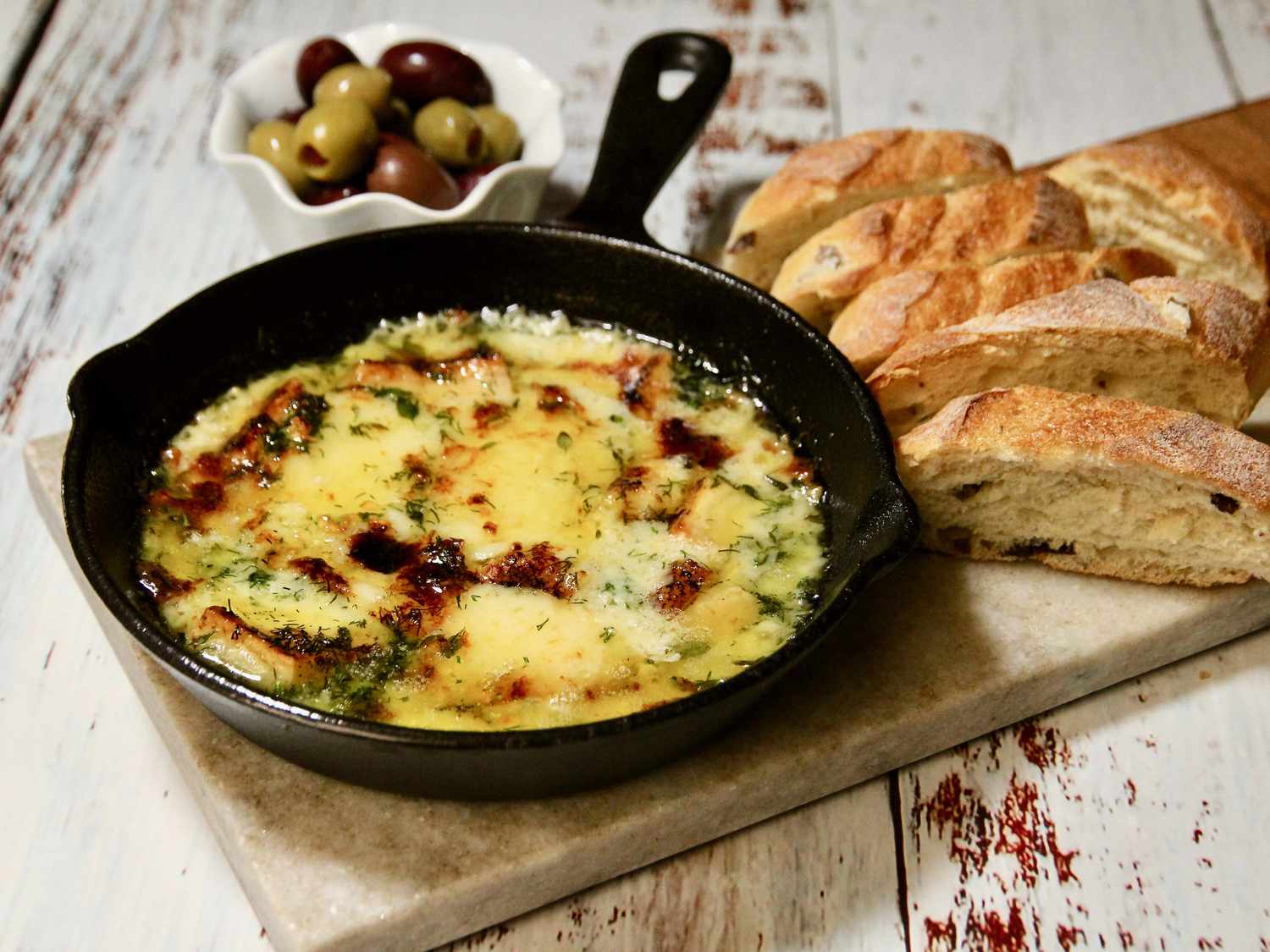 Garlic and Herb Baked Gruyere Recipe