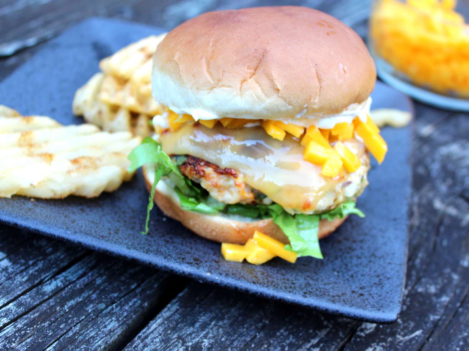 Spicy Chicken Burgers With Mango Salsa Recipe