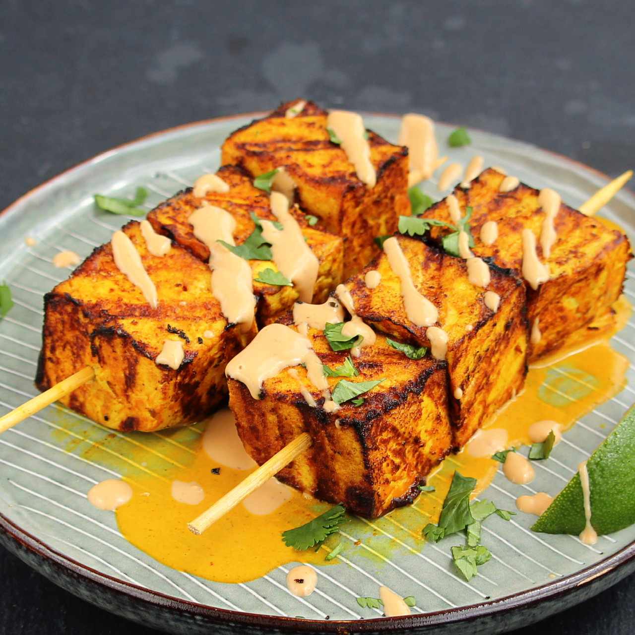 Tofu Satay with Peanut Sauce