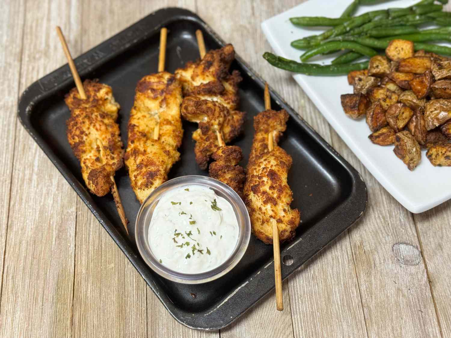 Air Fryer Parmesan Chicken Skewers Recipe