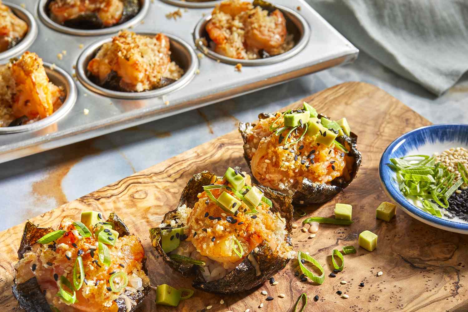 TikTok Shrimp Sushi Bake Cups Recipe