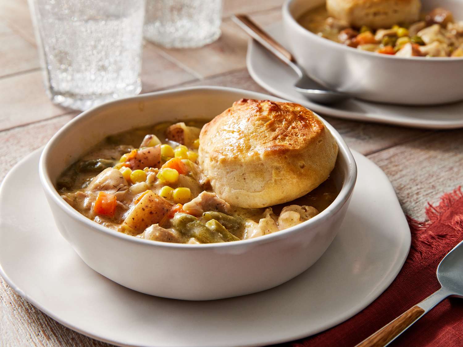 Slow Cooker Chicken Pot Pie With Biscuits Recipe