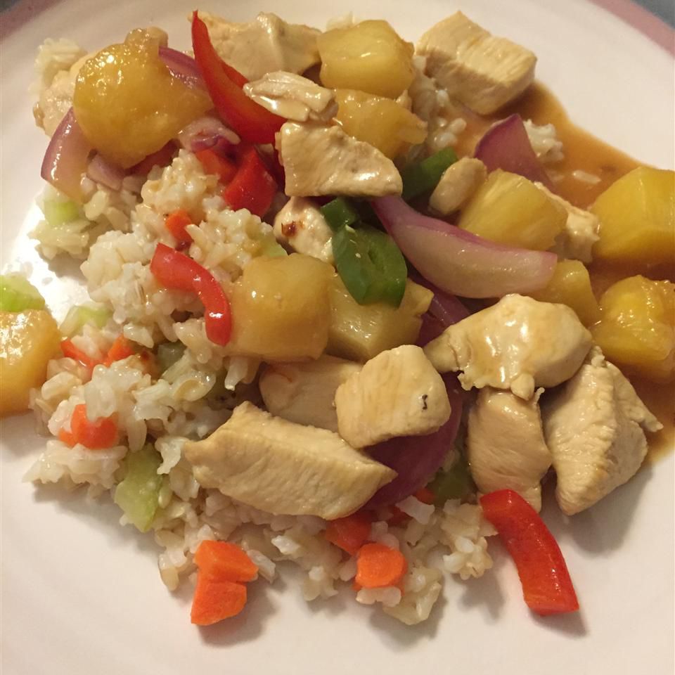 Stir-Fried Chicken With Pineapple and Peppers Recipe