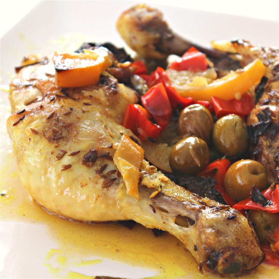 Moroccan Chicken with Saffron and Preserved Lemon Recipe