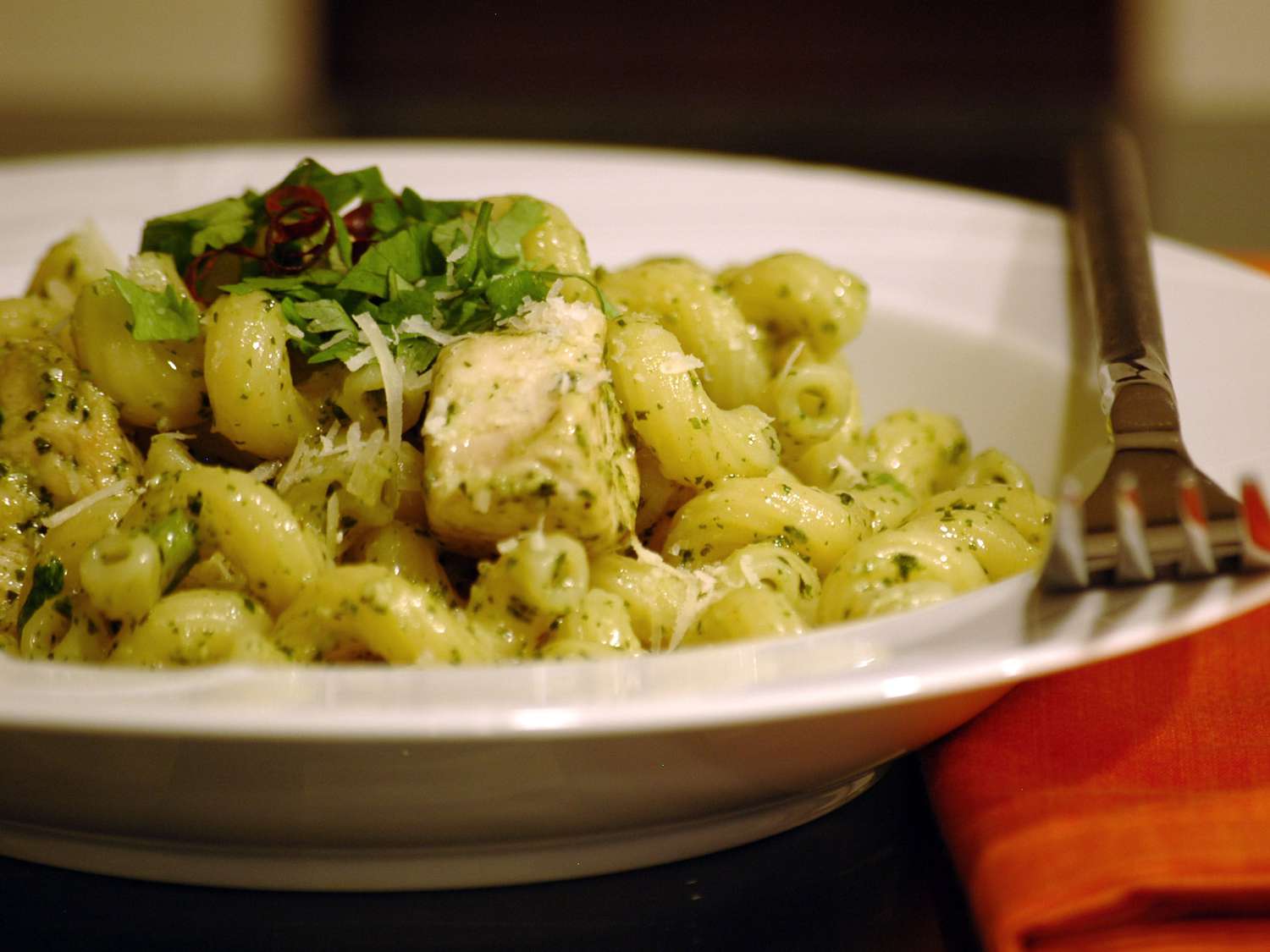 Teena's Spicy Pesto Chicken and Pasta Recipe