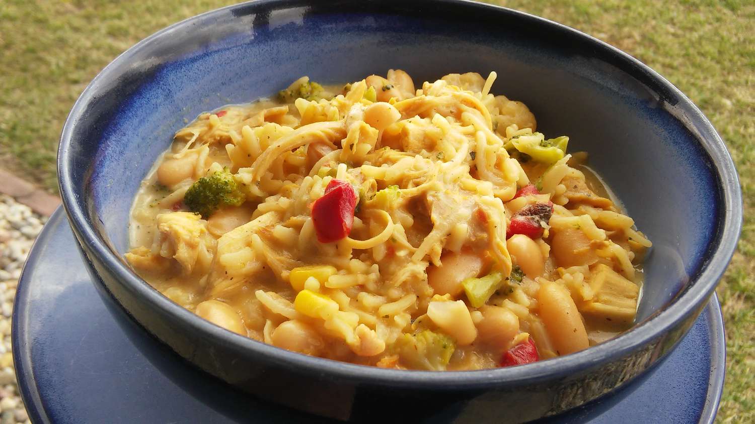 White Chicken Chili with Rice Recipe