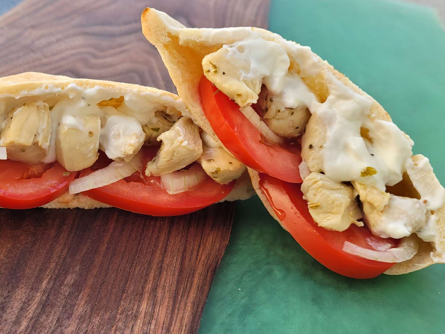 Marinated Chicken Pita Sandwich Recipe