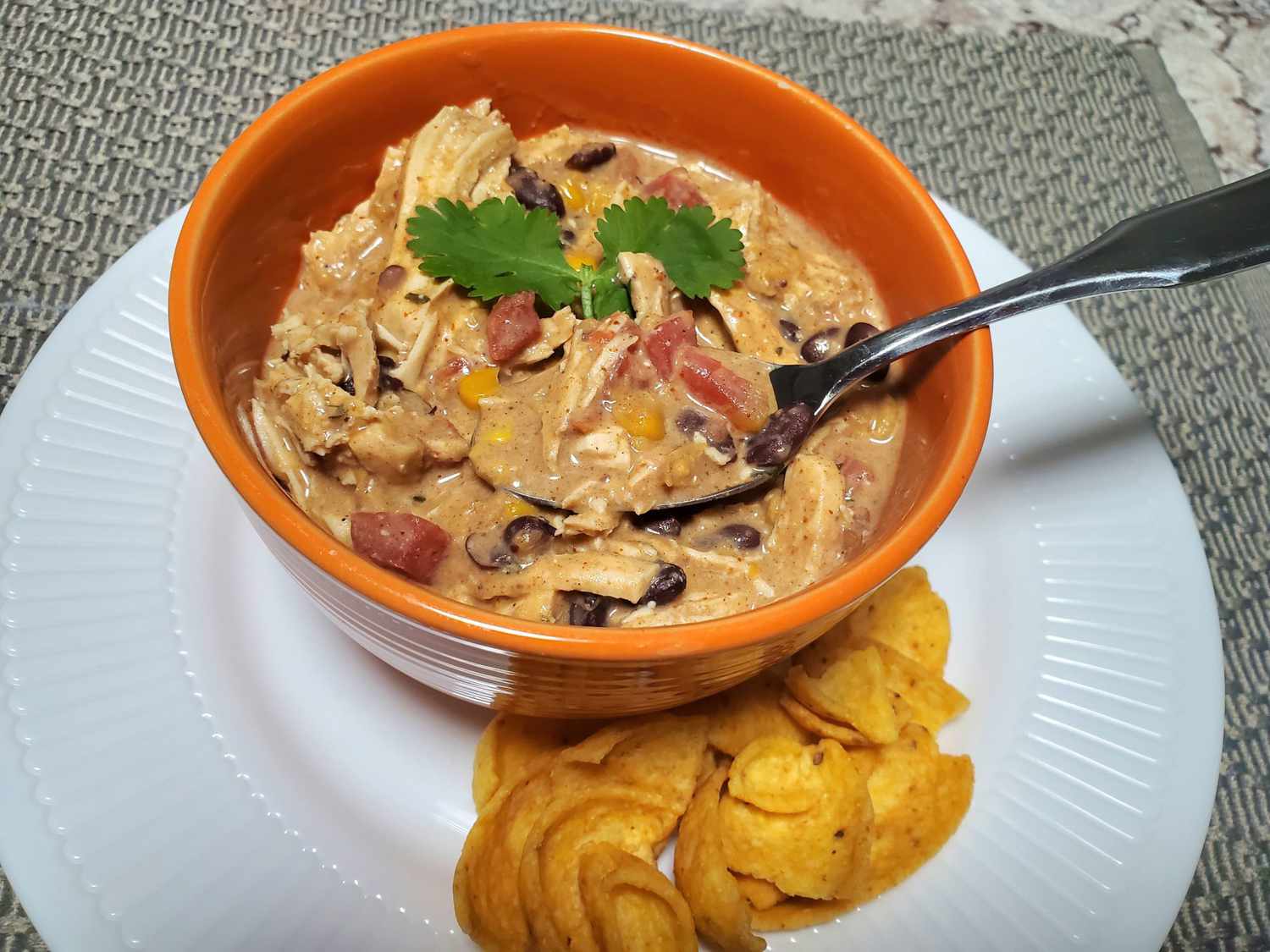 Slow Cooker Cream Cheese Chicken Chili Recipe