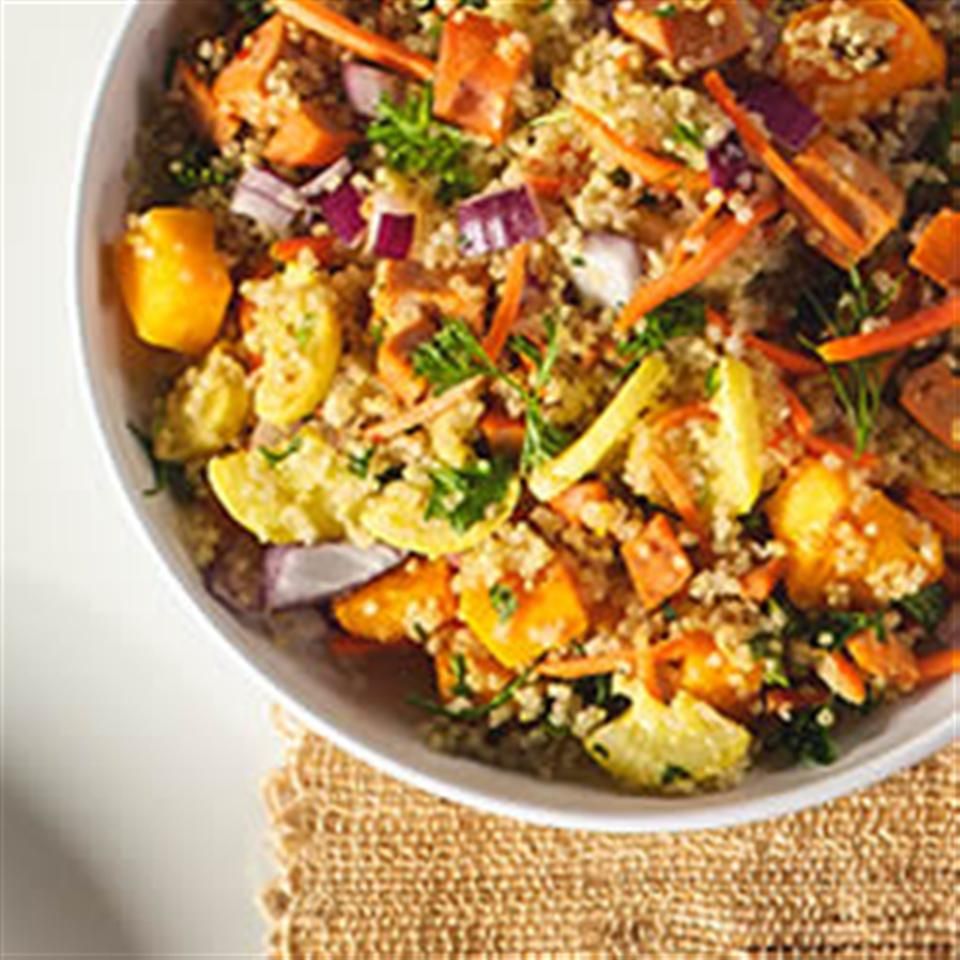 Quinoa Salad with Winter Veggies and Buffalo Chicken Sausage Recipe