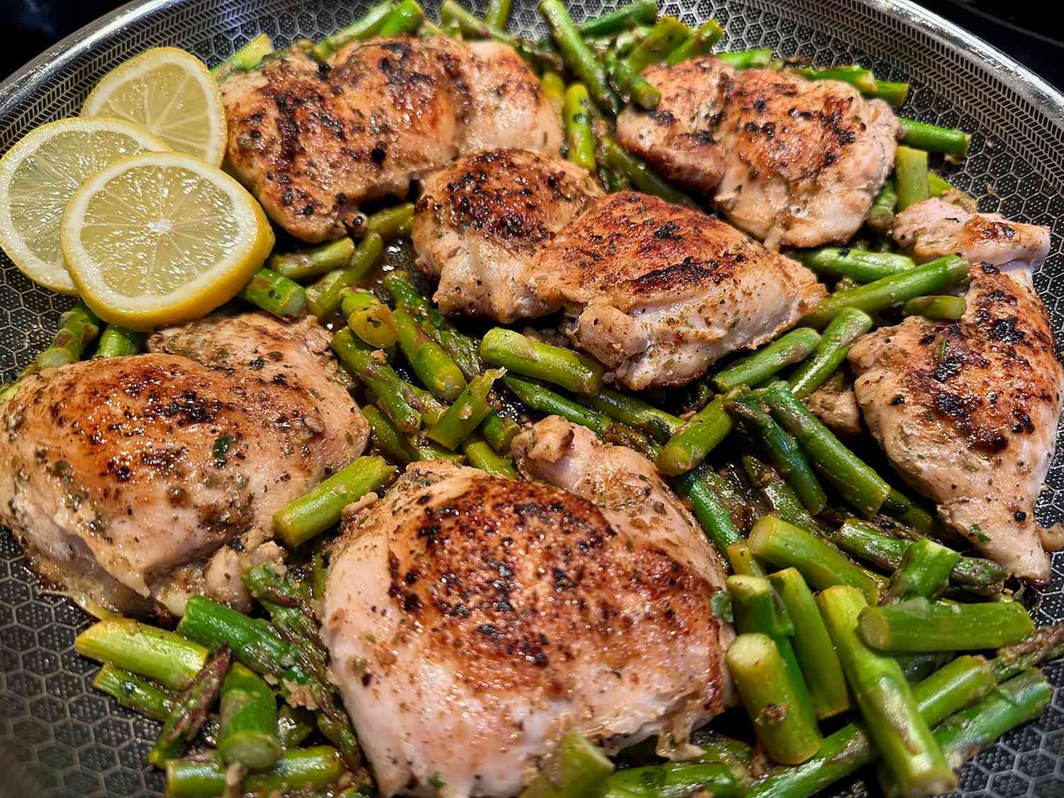 One-Pan Lemon Garlic Chicken and Asparagus Recipe