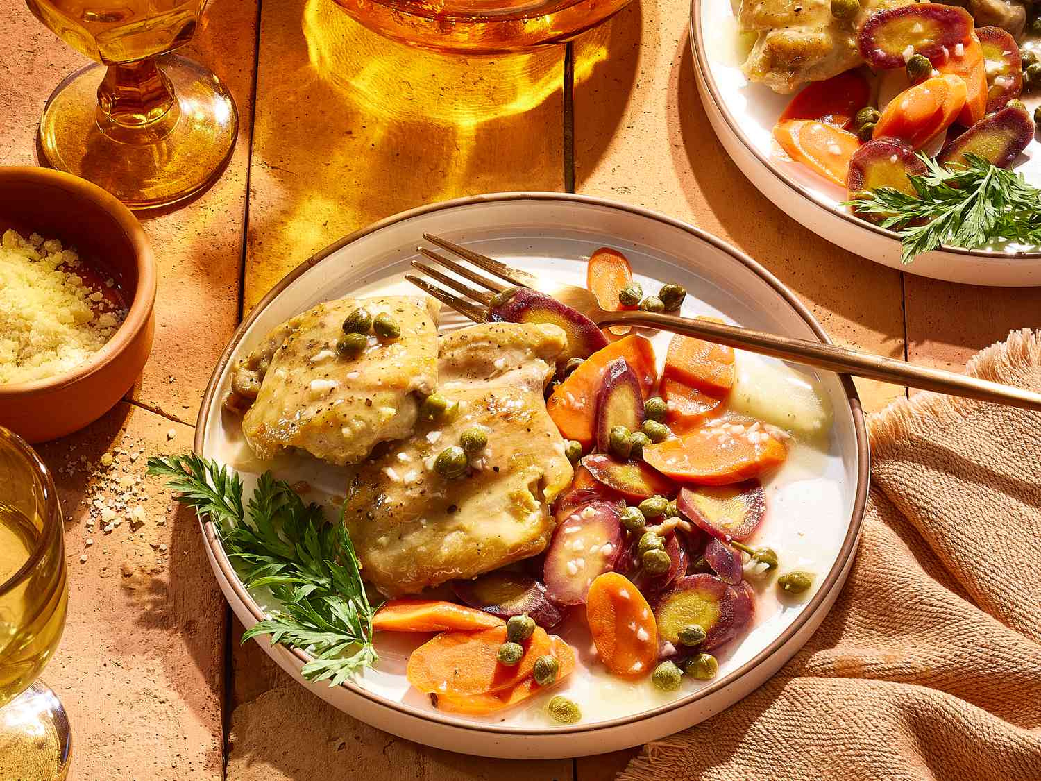 White Wine Chicken with Carrots Recipe