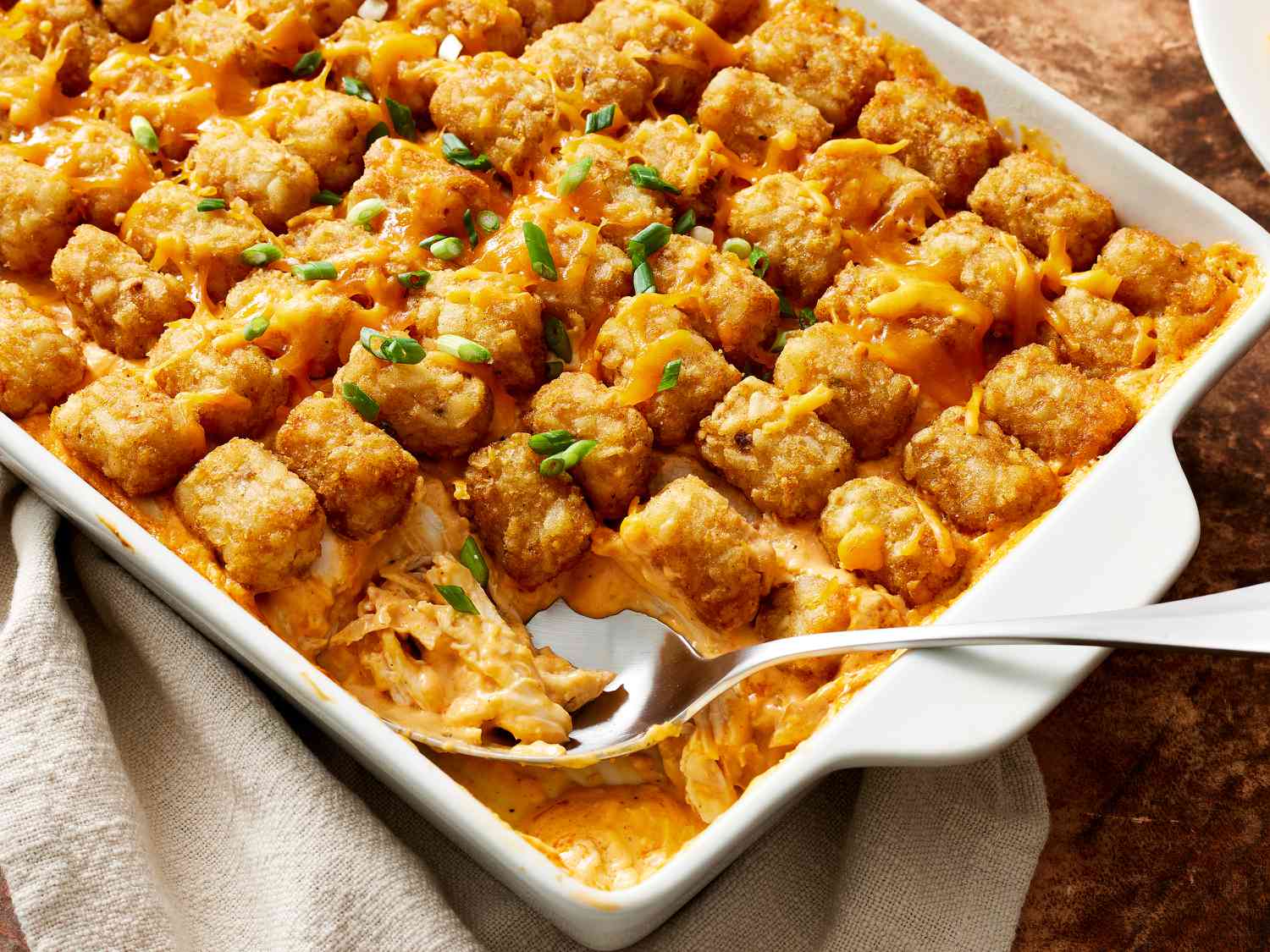 Buffalo Chicken Tater Tot Casserole Recipe