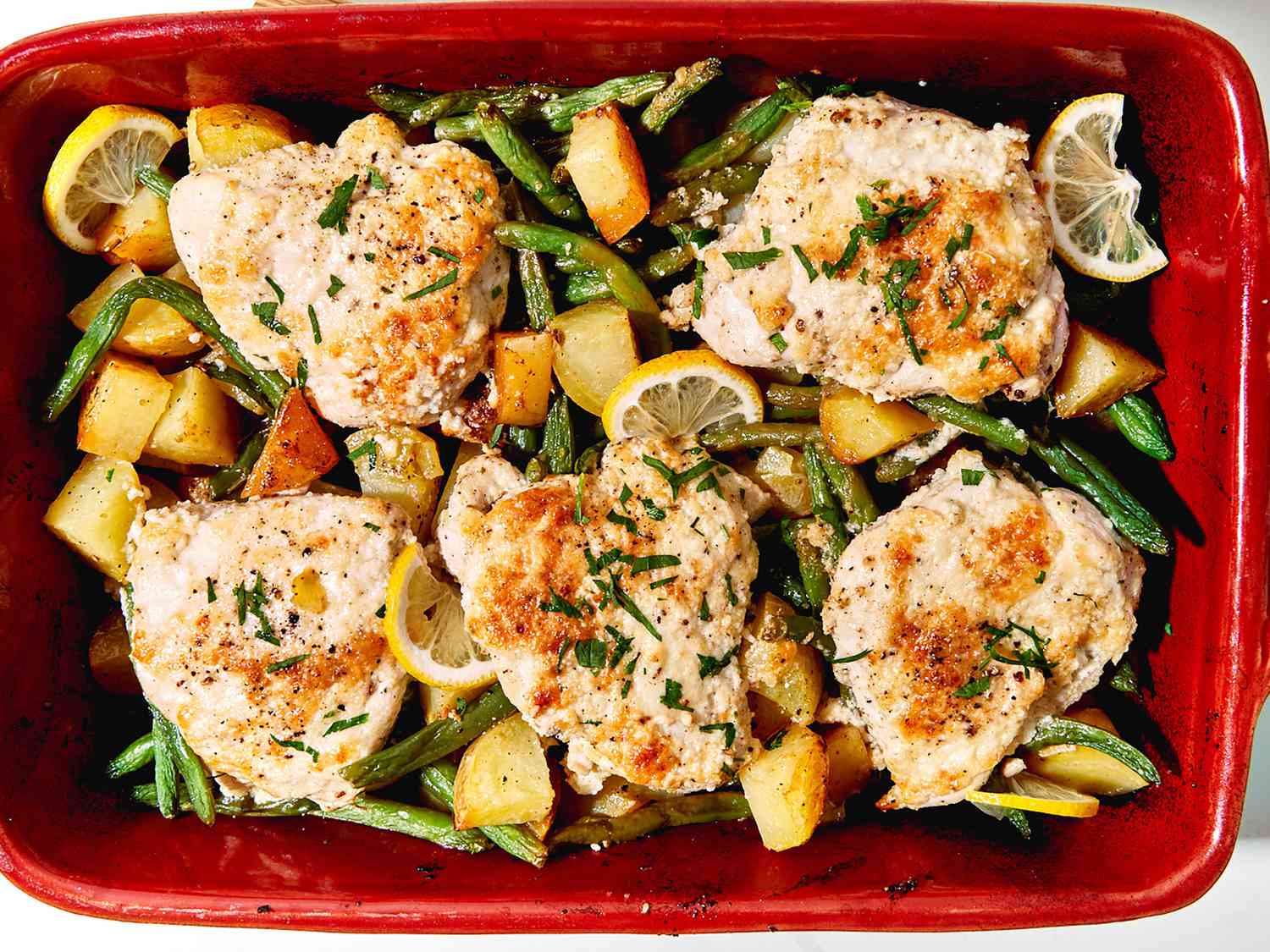 One Pan Lemon Garlic Parmesan Chicken Recipe