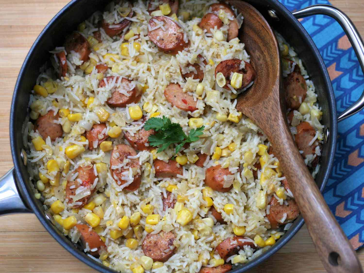 One-Pan Rice and Sausage Skillet Recipe