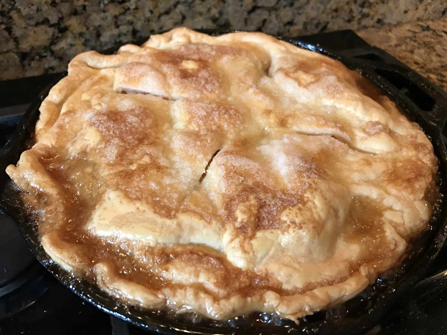 Grandma's Iron Skillet Apple Pie Recipe