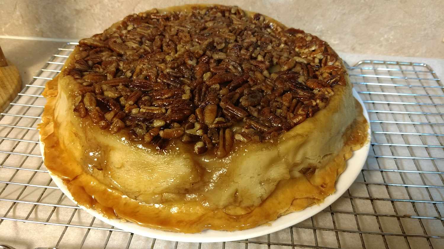 Upside-Down Apple Pecan Pie Recipe