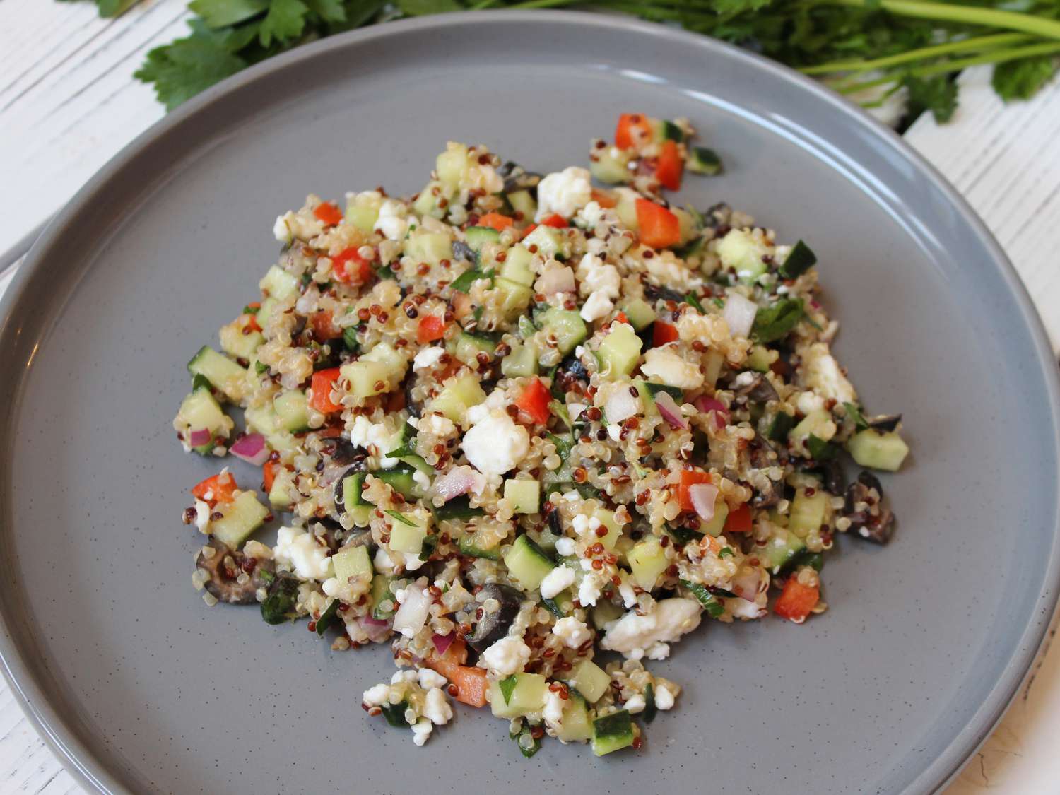 Cucumber Feta Quinoa Salad Recipe