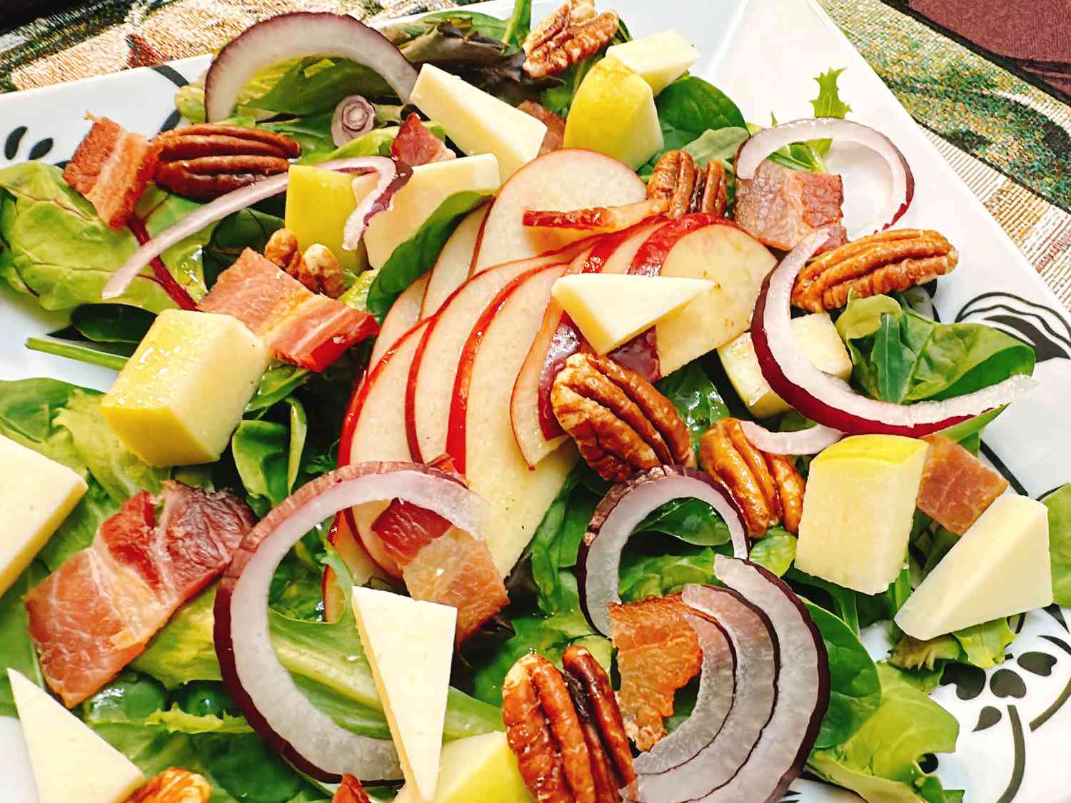 Apple Pecan and Bacon Salad with Maple Vinaigrette Recipe