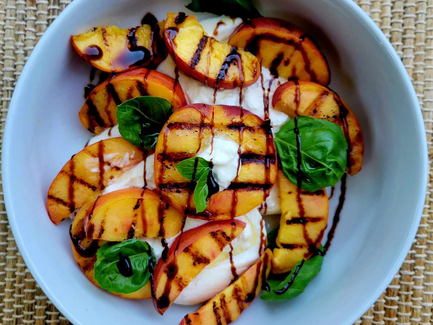 Peach Burrata Caprese Recipe