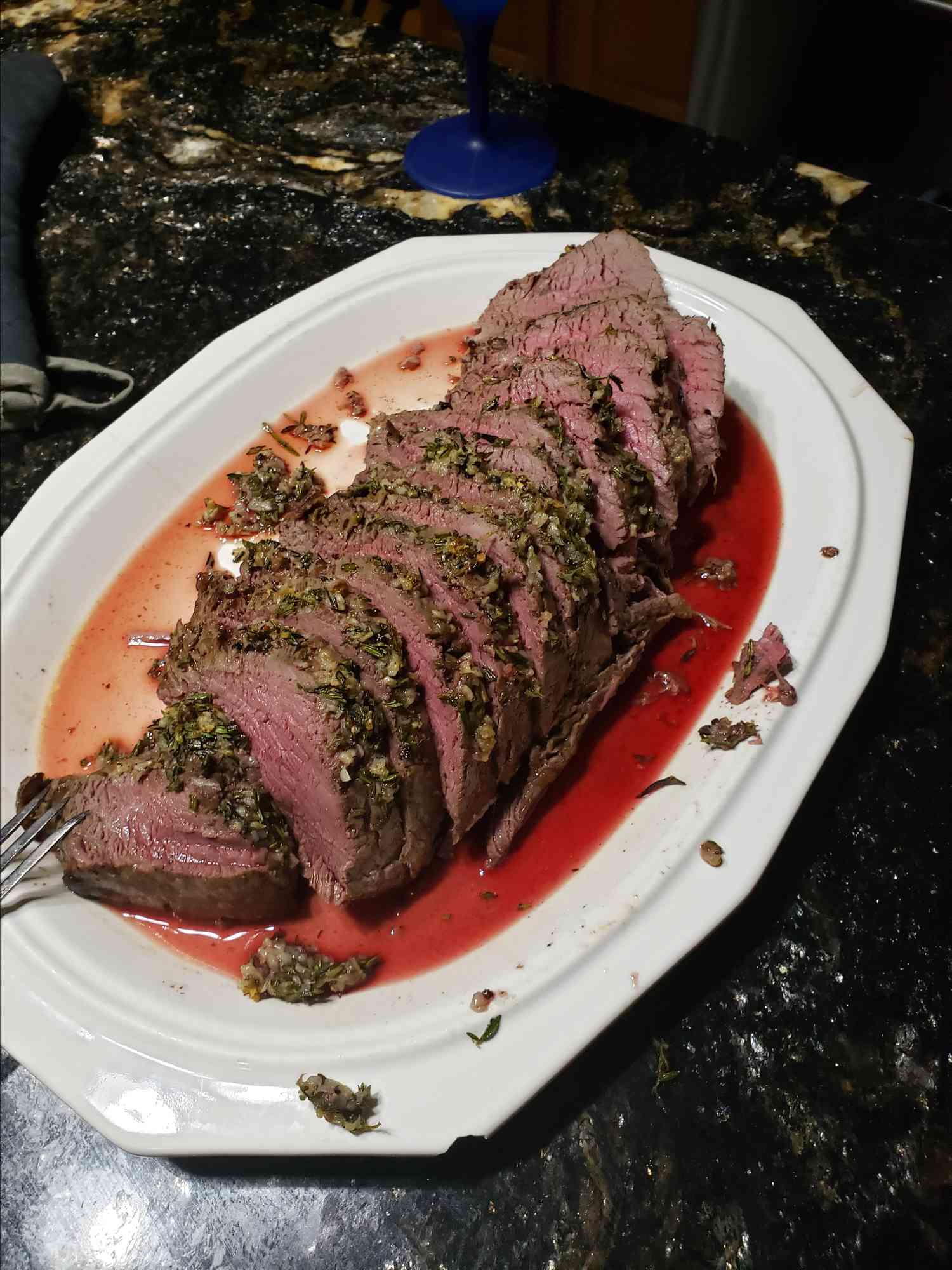 Herb and Garlic Roast Tenderloin with Creamy Horseradish Sauce Recipe