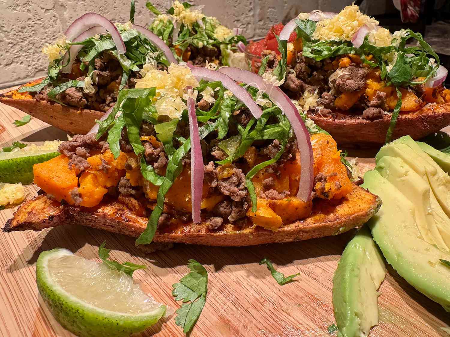 Stuffed Sweet Potato Skin Tacos Recipe