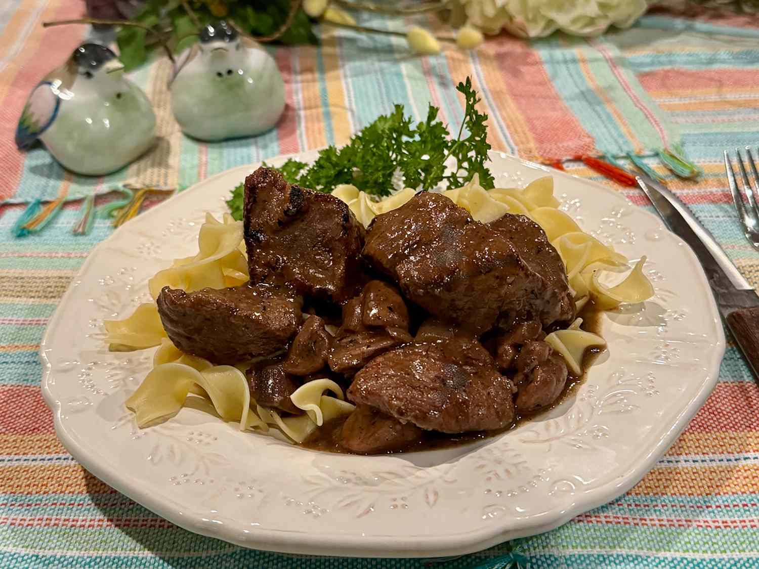 Red Wine Braised Beef Tips Recipe