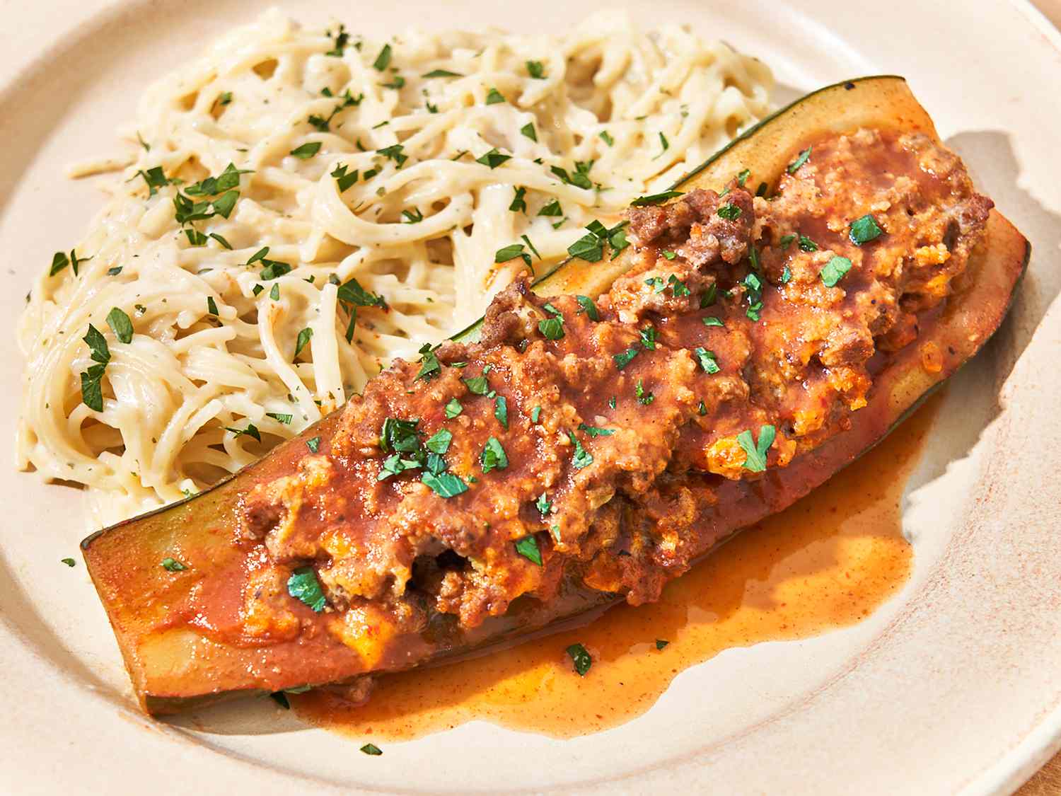 Ground Beef Stuffed Zucchini Recipe