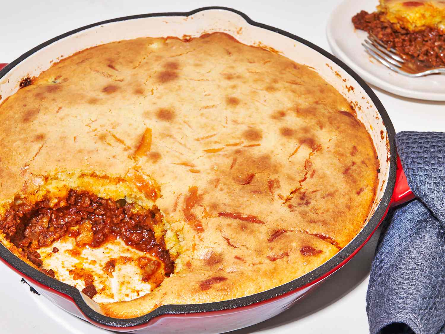 Sloppy Joe Skillet Cornbread Casserole Recipe