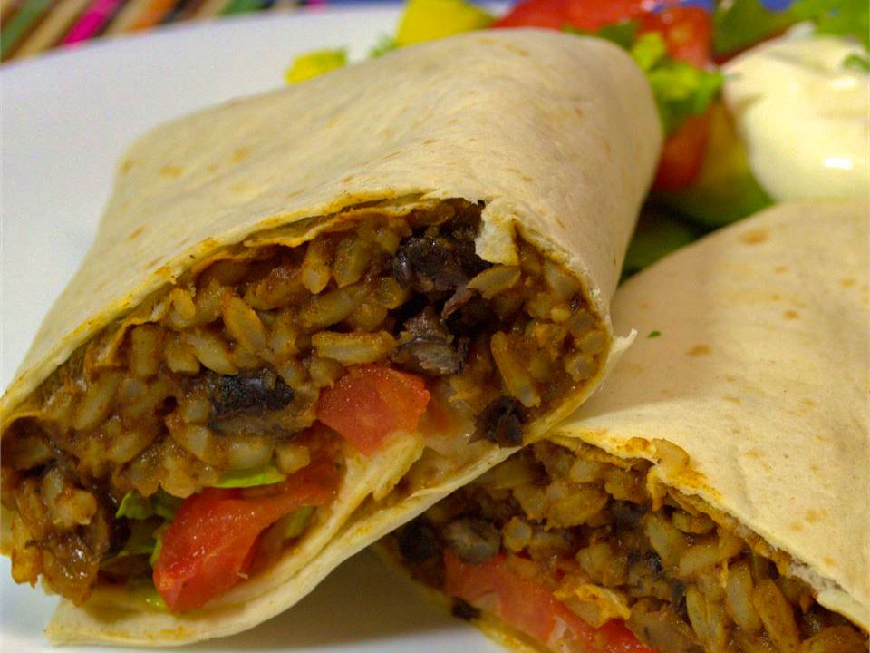 Black Bean and Rice Burritos Recipe