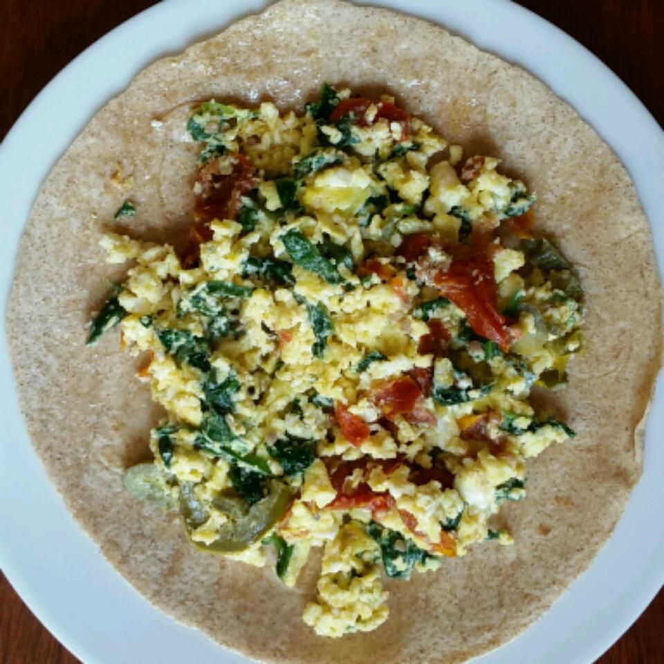 Spinach Feta Egg Wrap Recipe