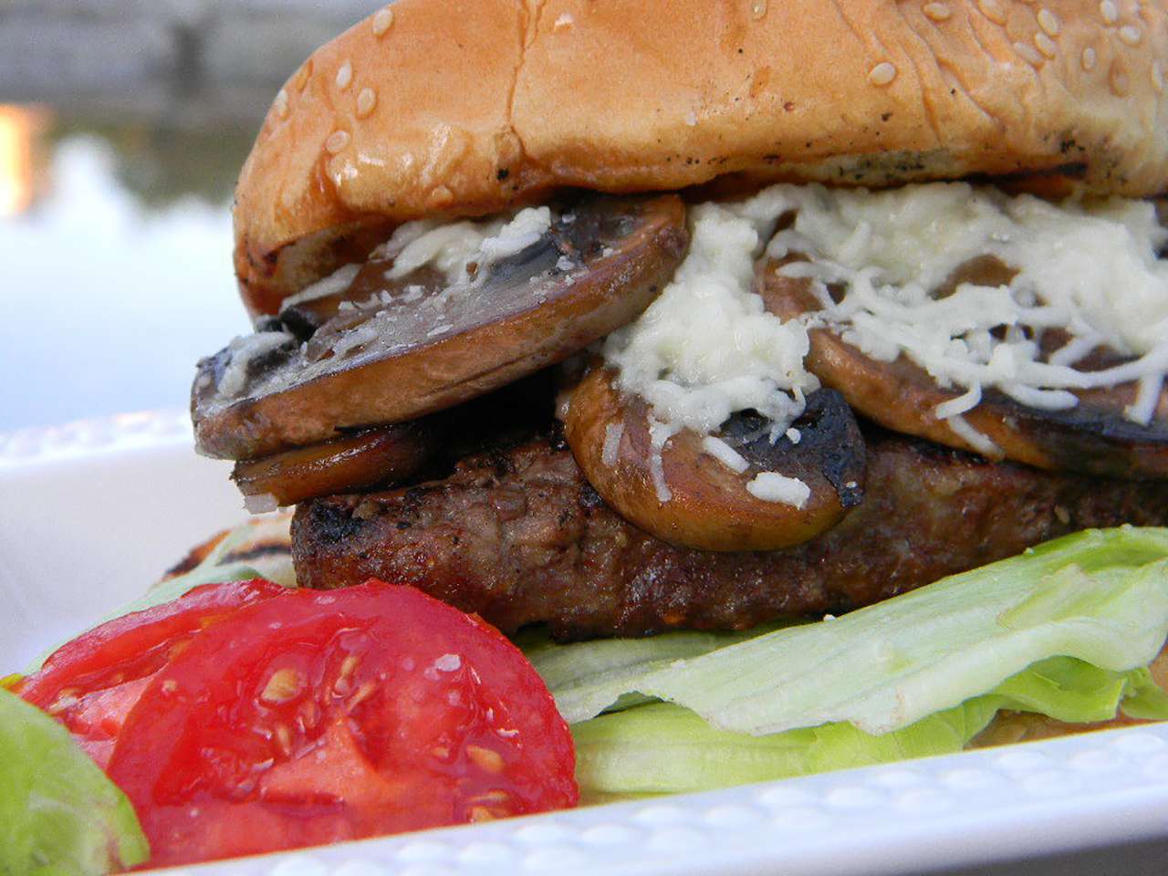 Grilled Mushroom Swiss Burgers Recipe