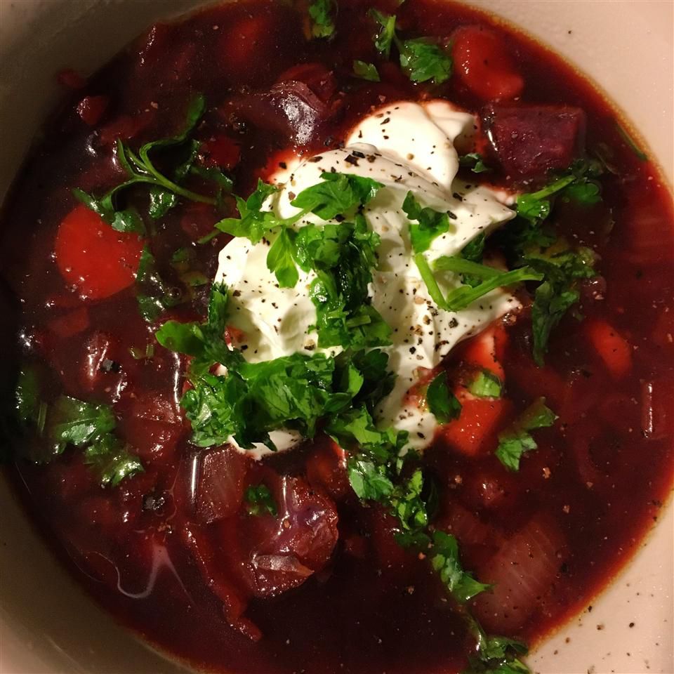 Beef and Beet Borscht Recipe