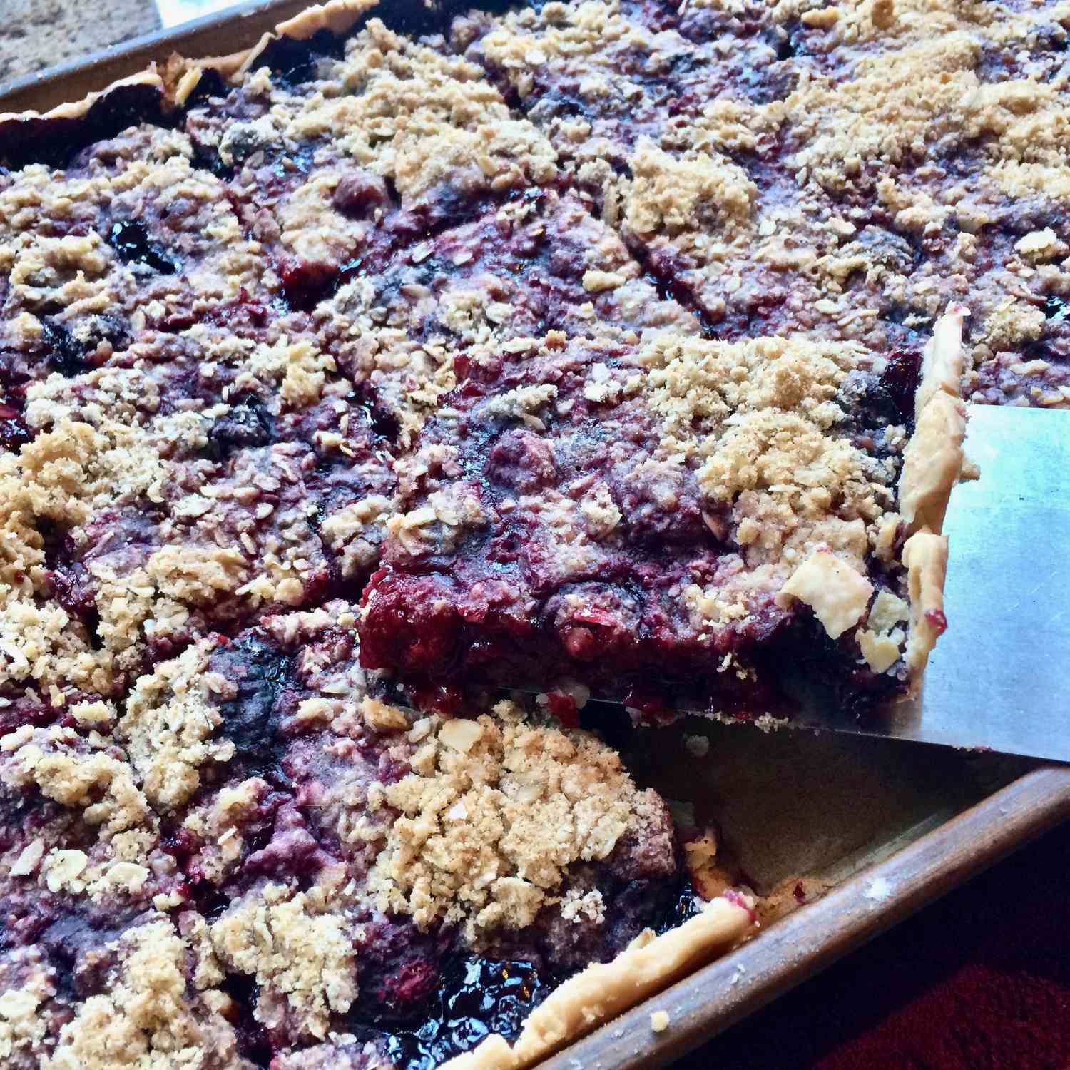 Easy Three-Berry Crumble Slab Pie Recipe