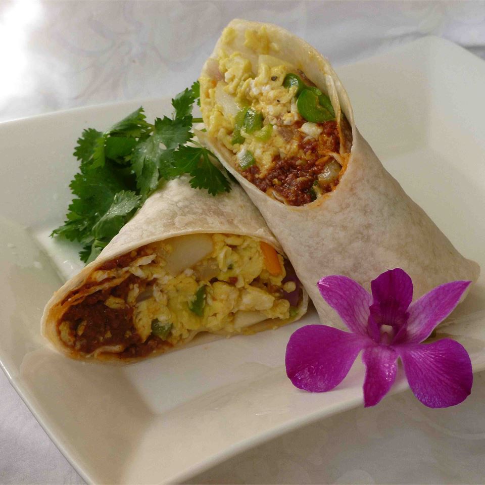 Chorizo Breakfast Burritos Recipe