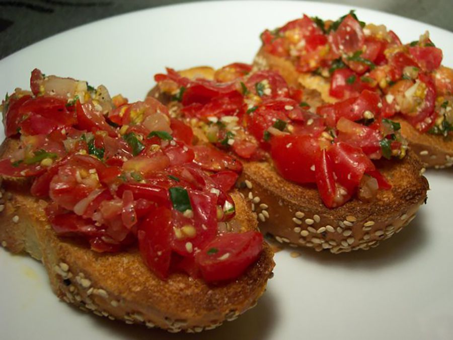 Jen's Tomato Arugula Bruschetta Recipe