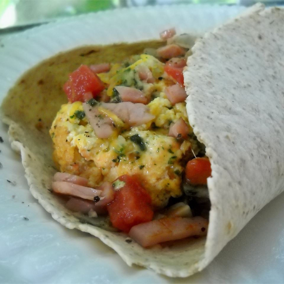 Egg Pesto Breakfast Wrap Recipe