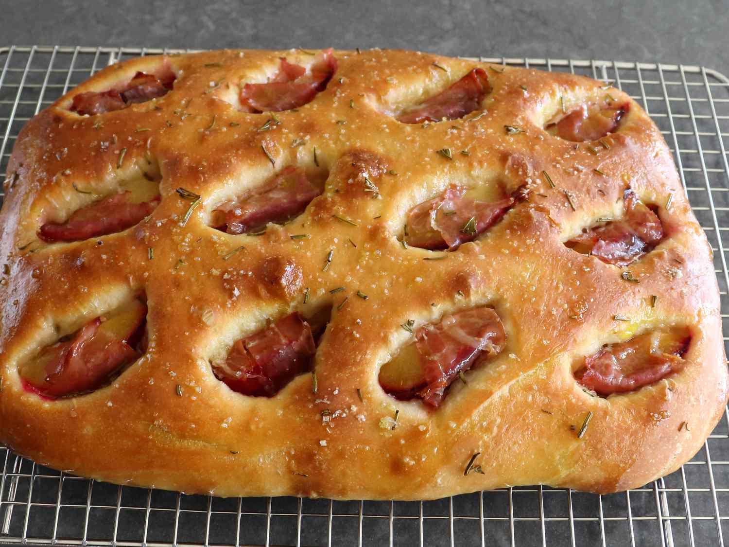 Prosciutto Plum Focaccia Recipe