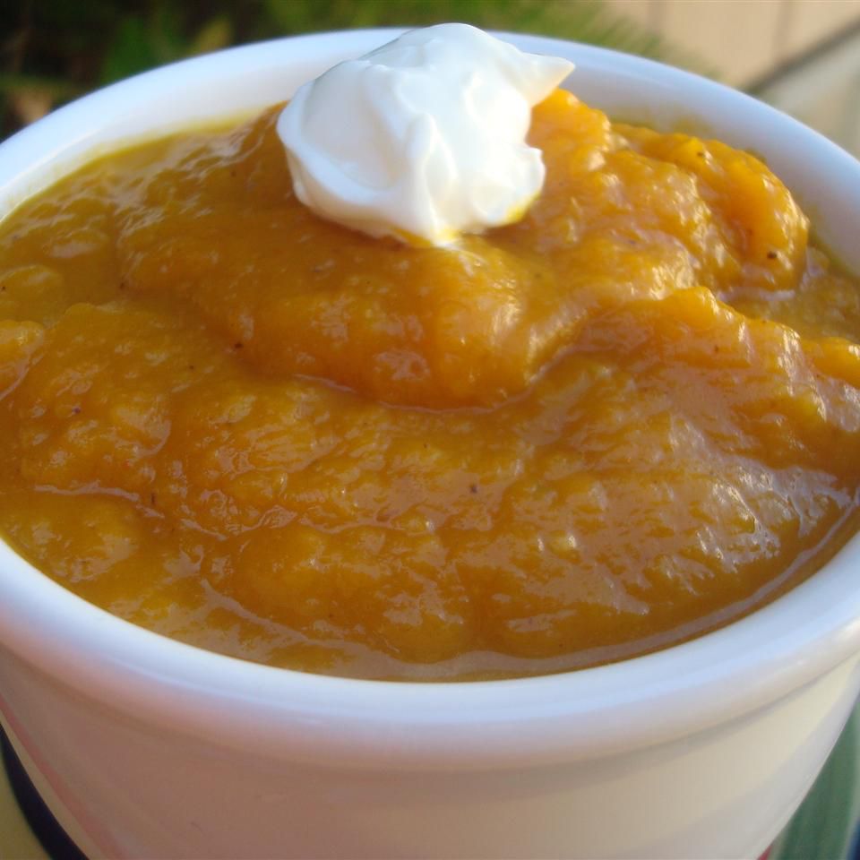 Roasted Butternut Squash, Garlic, and Apple Soup Recipe