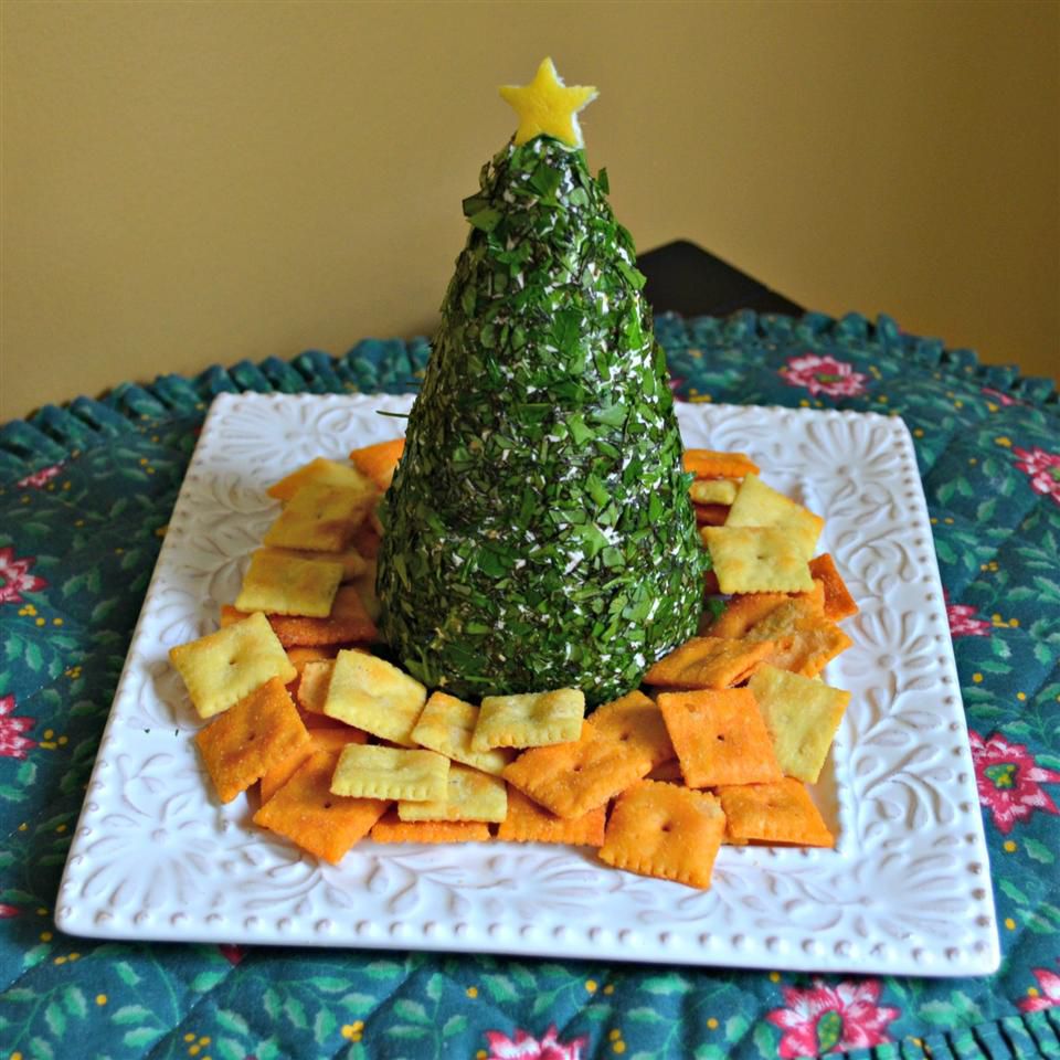 Herbed Christmas Tree Recipe with Cream Cheese, Havarti, & Parmesan