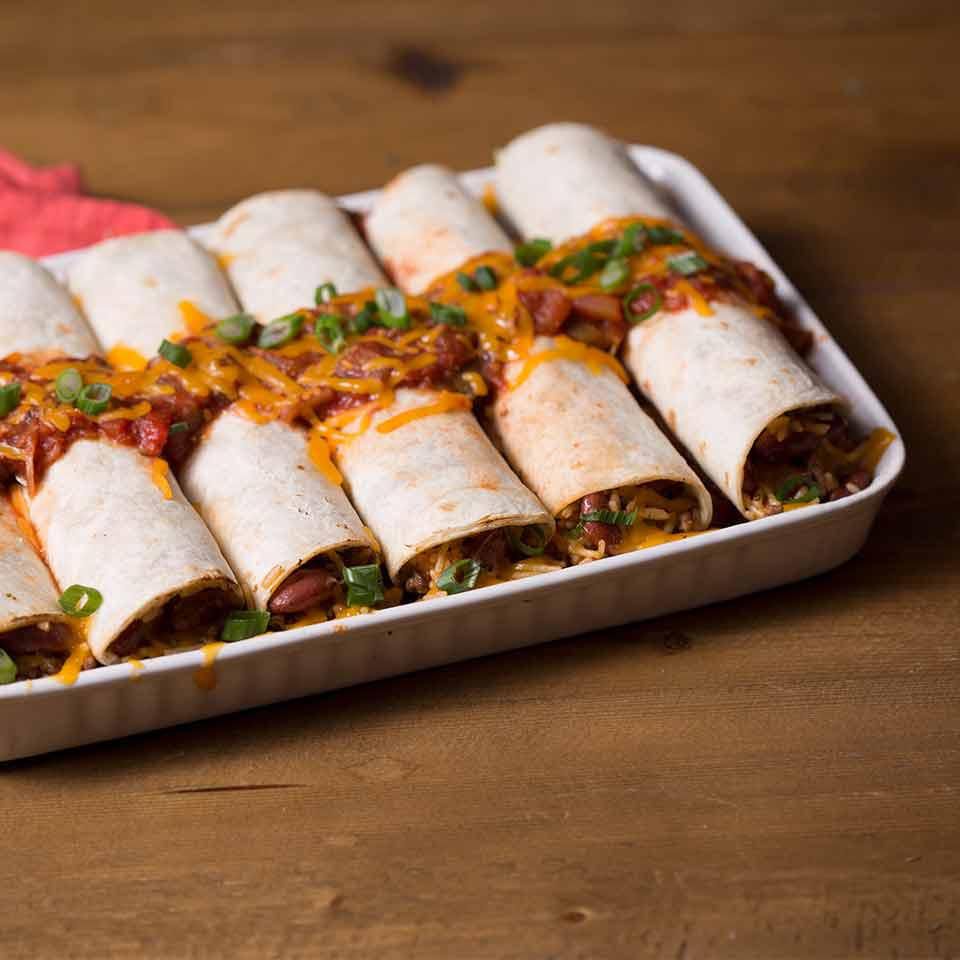 Beefy Broccoli & Cheddar Burritos