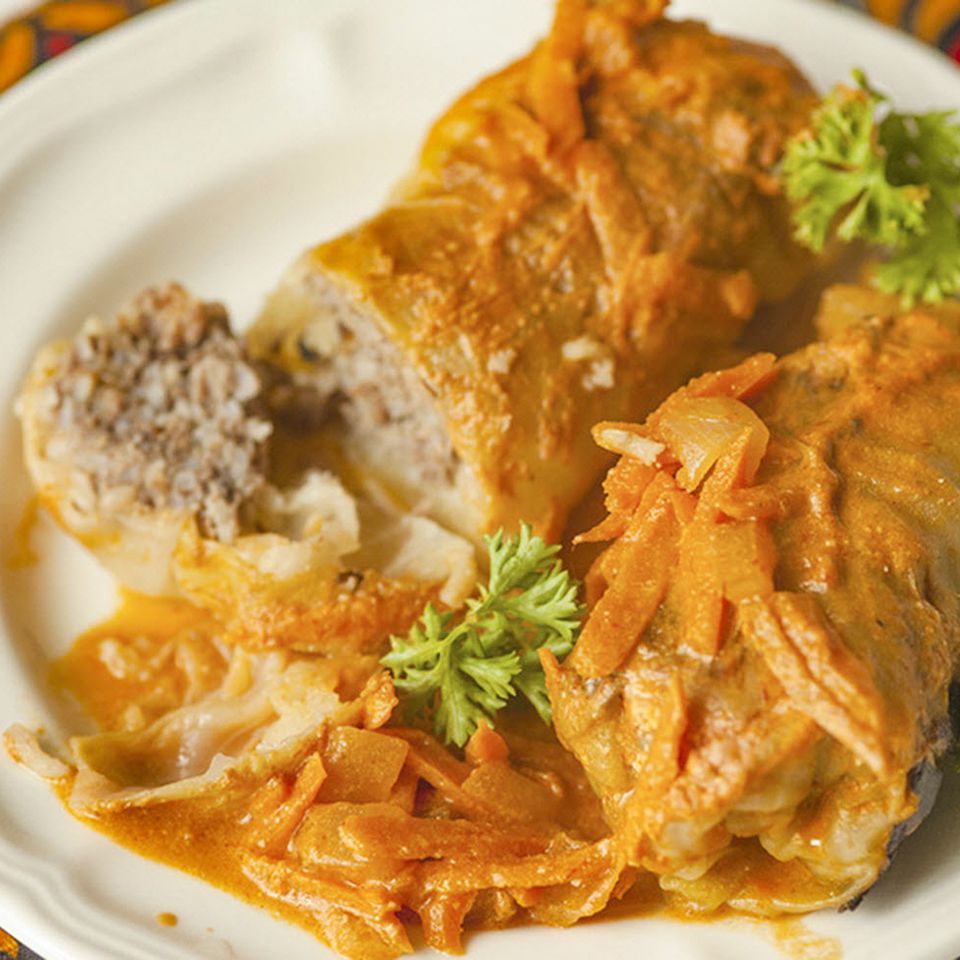 Russian Cabbage Rolls with Gravy Recipe