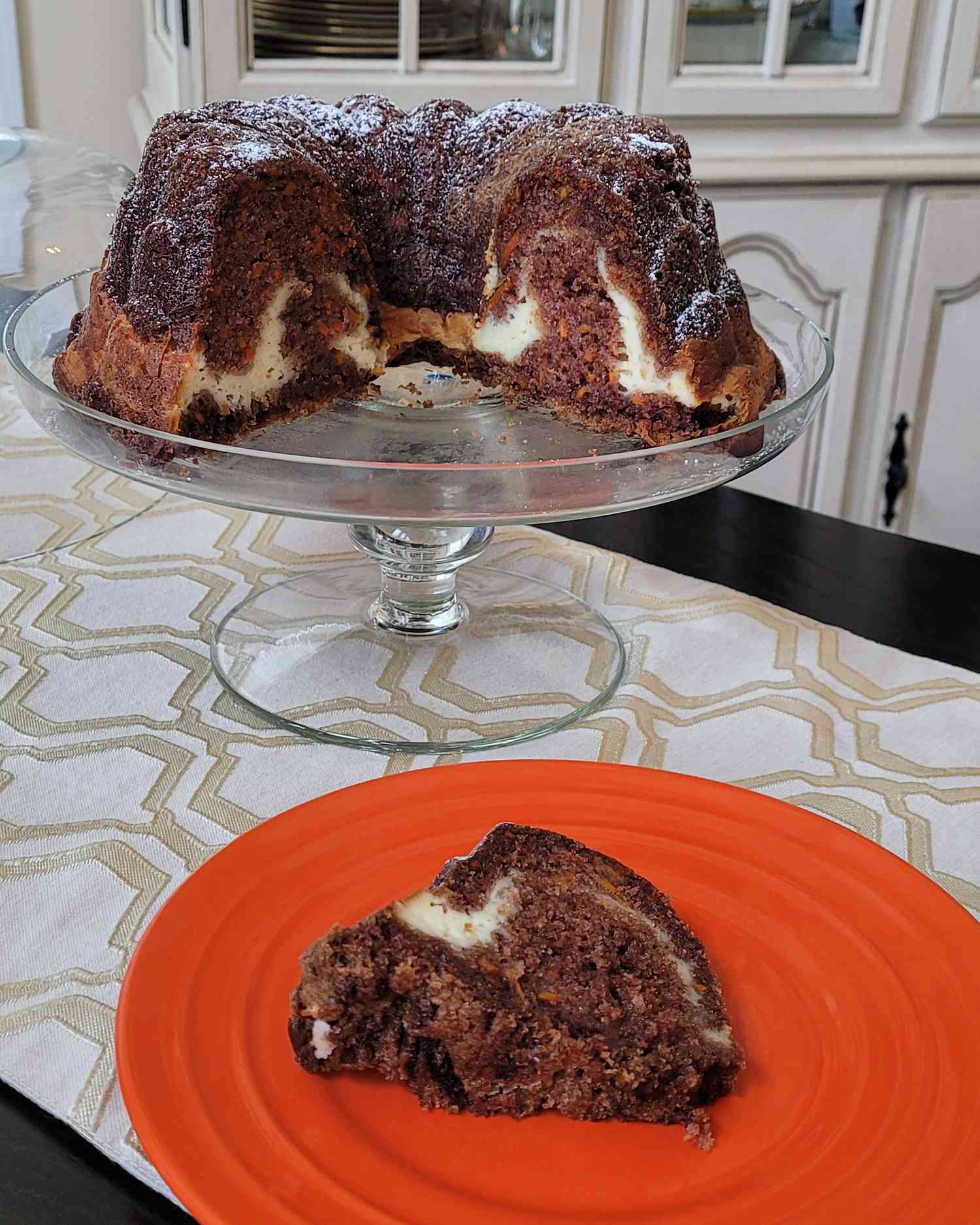 Carrot Bundt Cake with Cream Cheese Filling Recipe