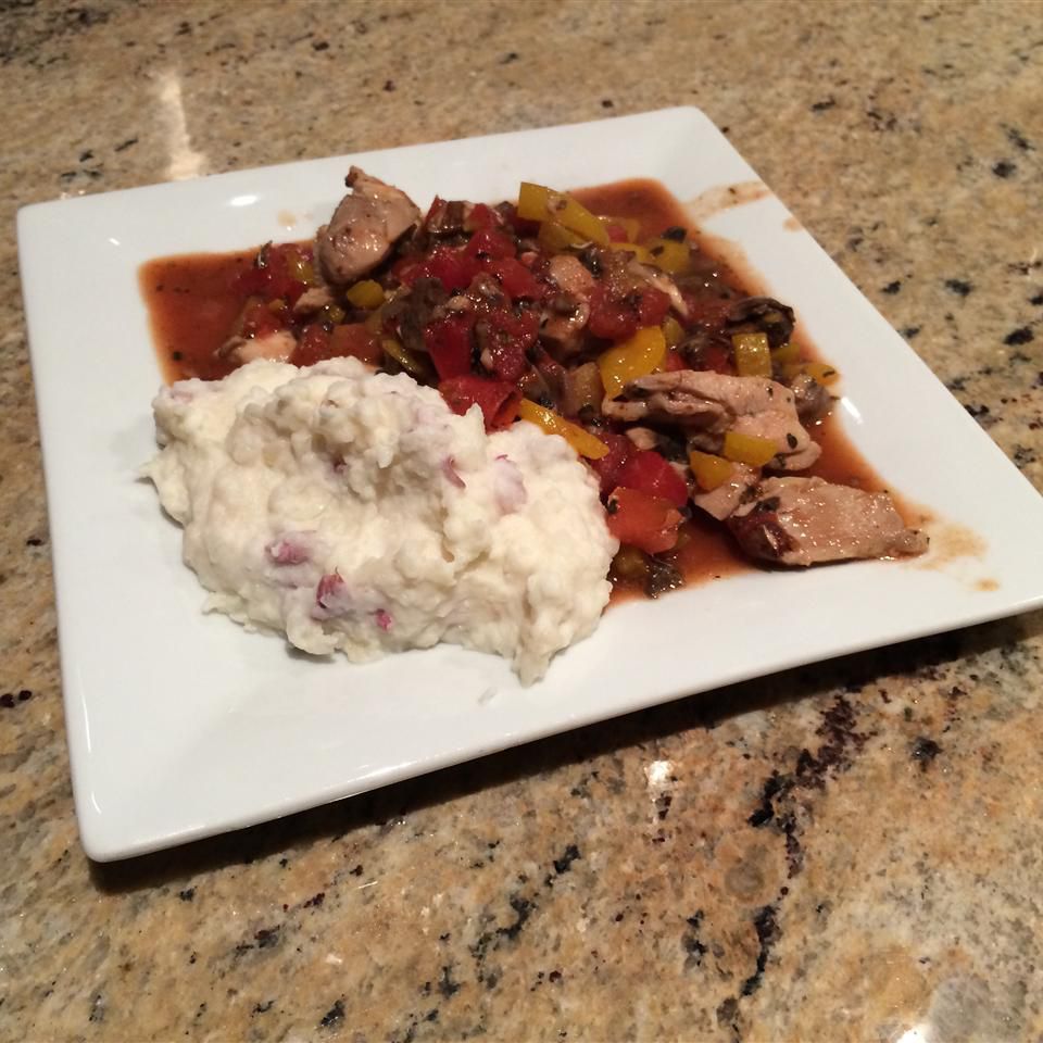 Chicken Cacciatore with Creamy Mashed Potatoes Recipe