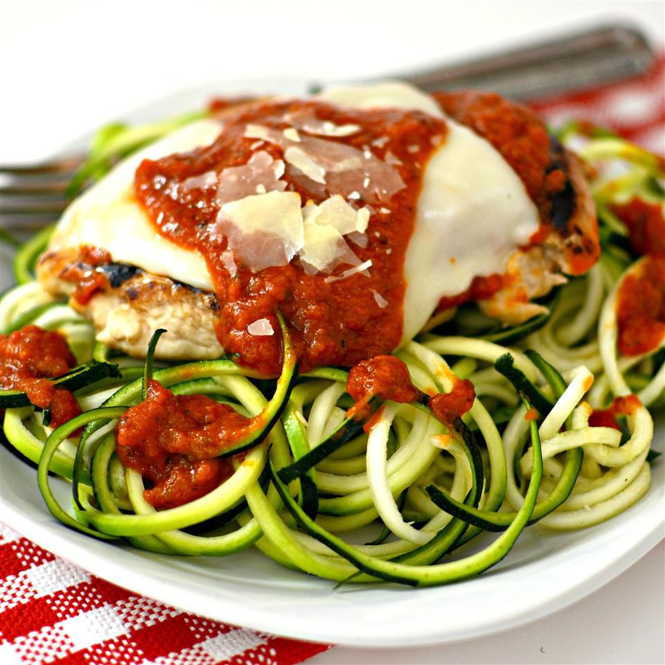 Chicken Parmesan with Zucchini Pasta Recipe