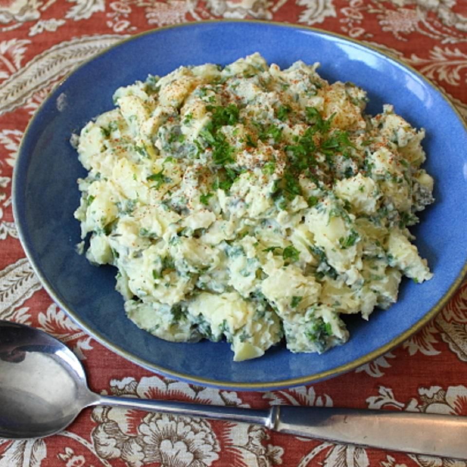 Potato and Mustard Greens Salad