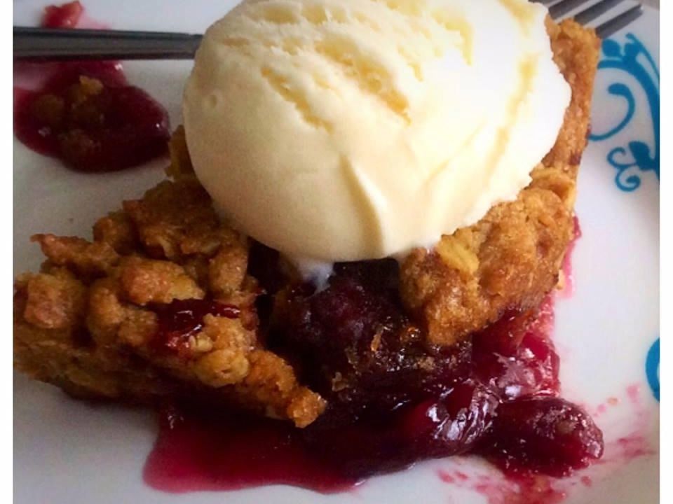 Fresh Cherry Crisp Recipe