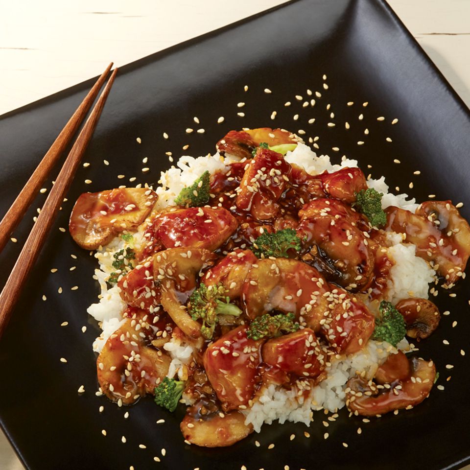 Teriyaki Chicken with Mushrooms and Broccoli Recipe