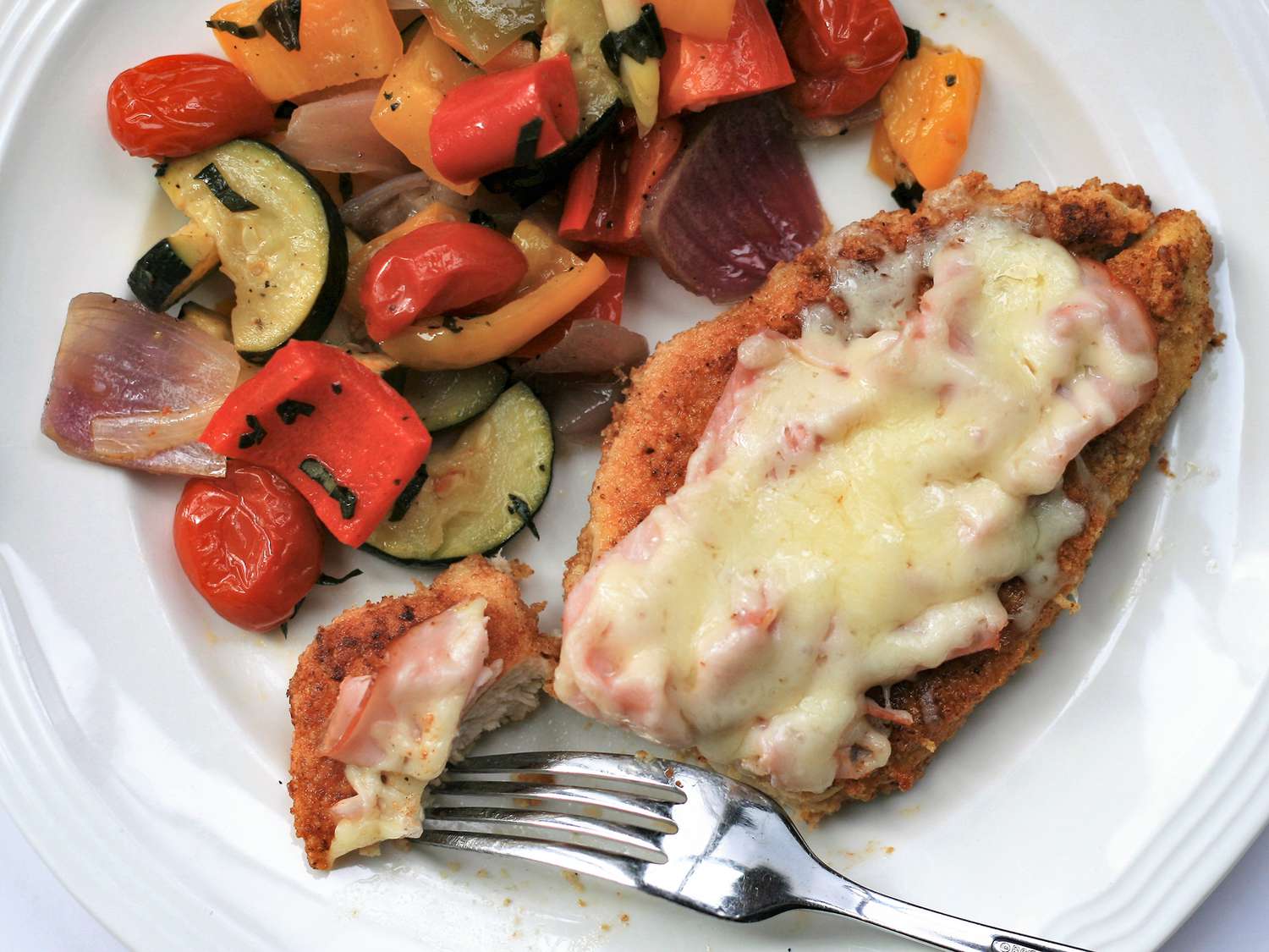 Keto Open-Faced Chicken Cordon Bleu Recipe