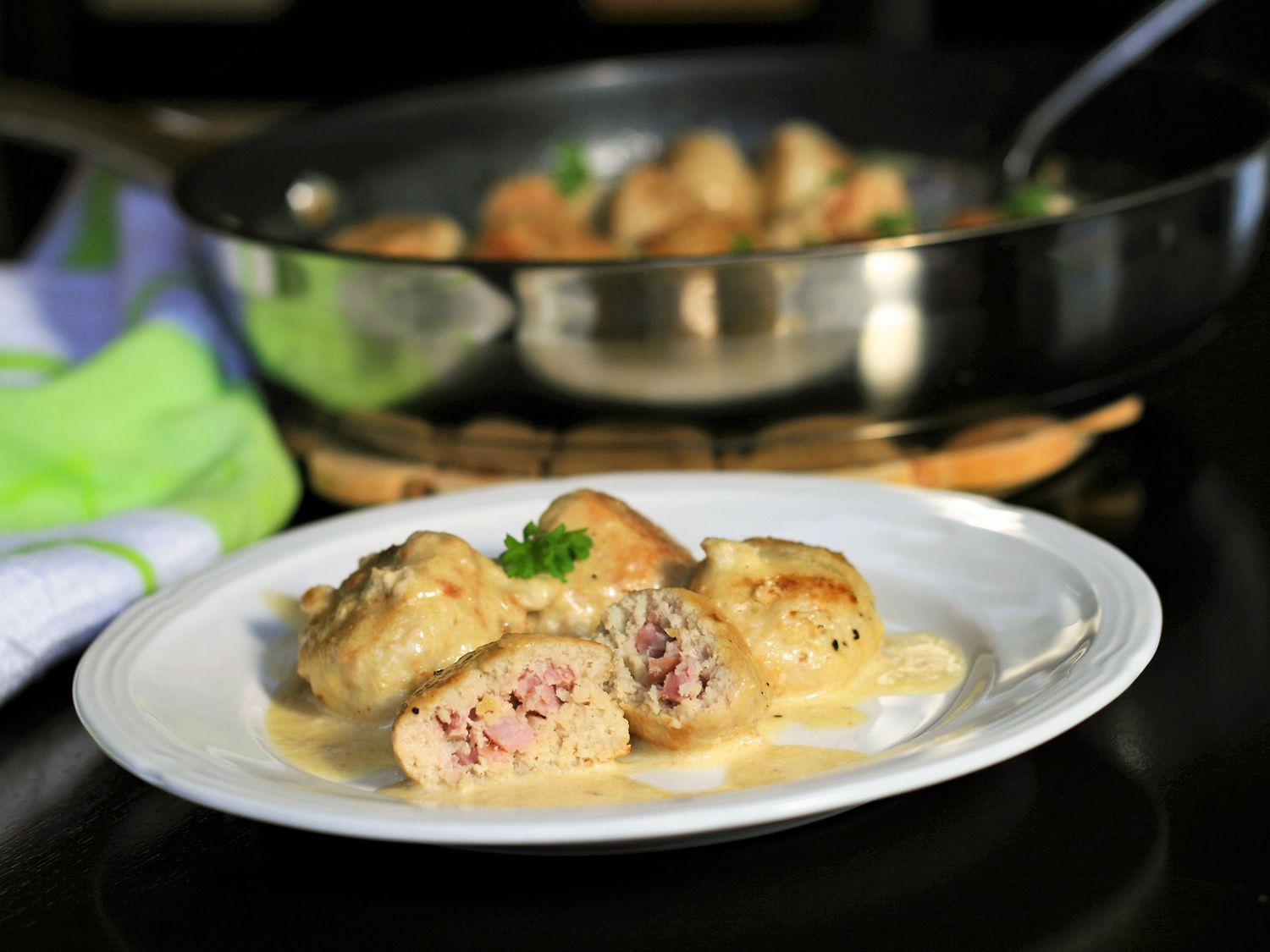 Keto Chicken Cordon Bleu Meatballs Recipe